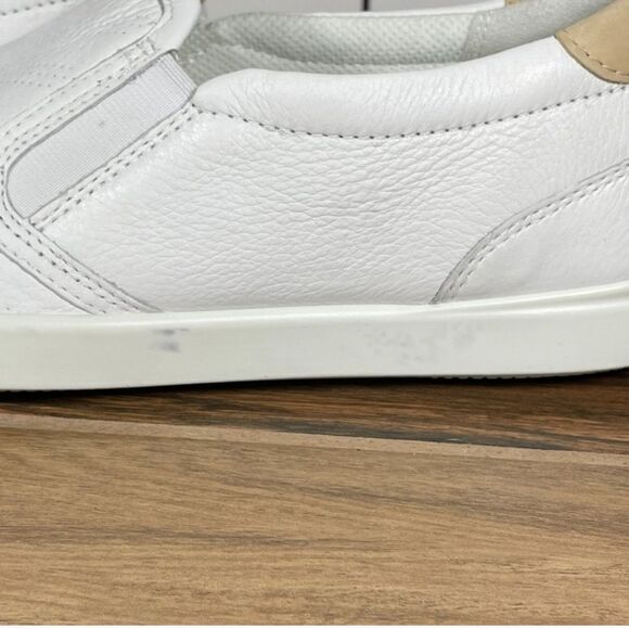 Ecco Leisure Womens Size 40/9.5, White Perforated Leather - Picture 8 of 14